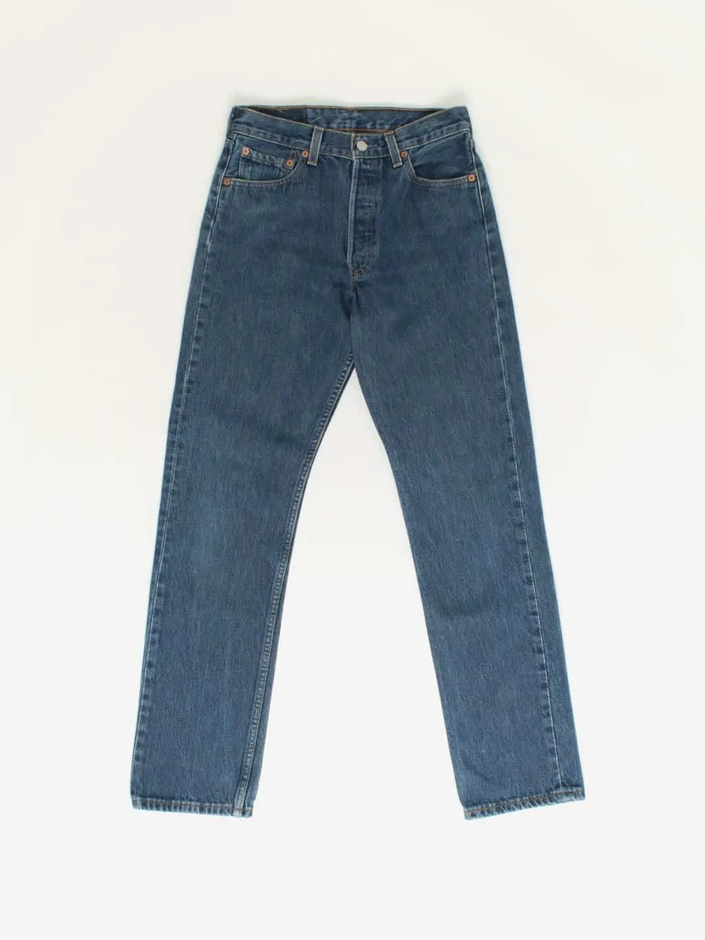 Vintage Levis 501 jeans 28 x 31 For Women dark blue mid wash 90s