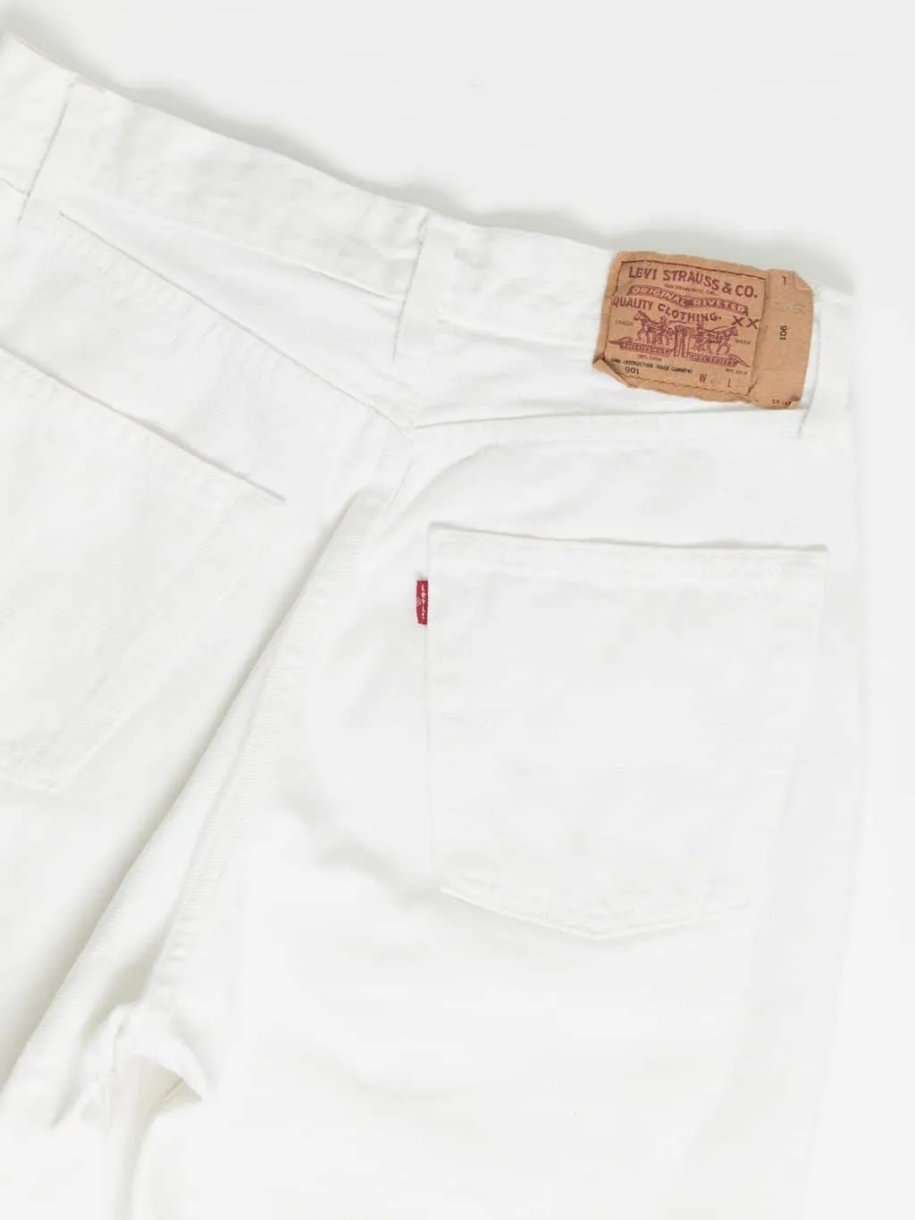 Vintage Levis 901 jeans 28 x 29 white UK made 90s