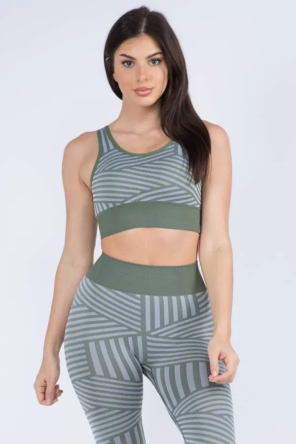 Vital Multi Striped Sports Bra