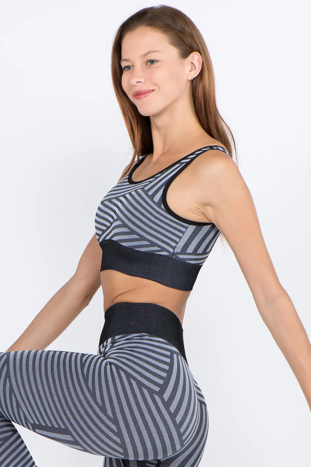 Vital Multi Striped Sports Bra