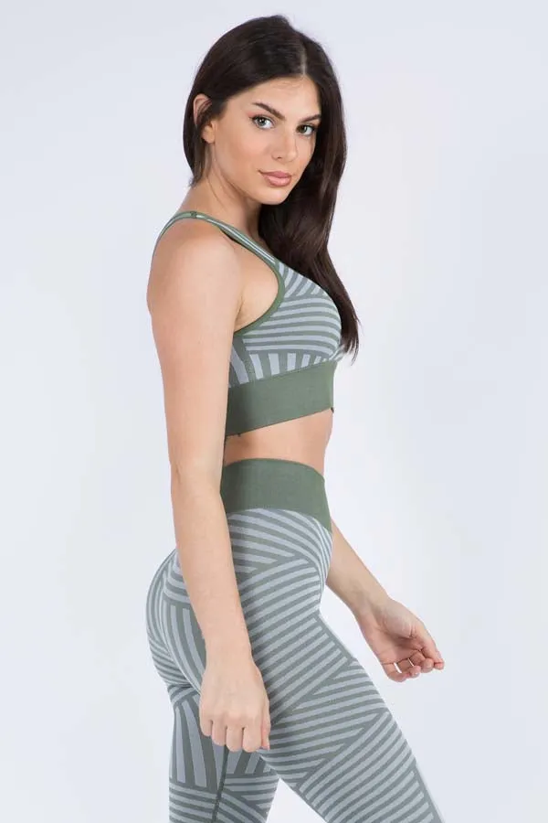 Vital Multi Striped Sports Bra