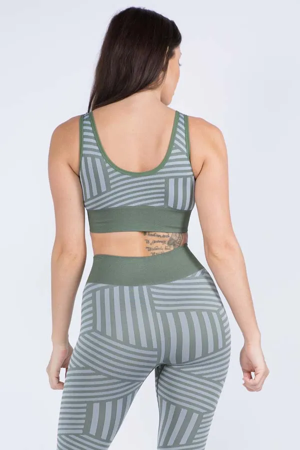 Vital Multi Striped Sports Bra