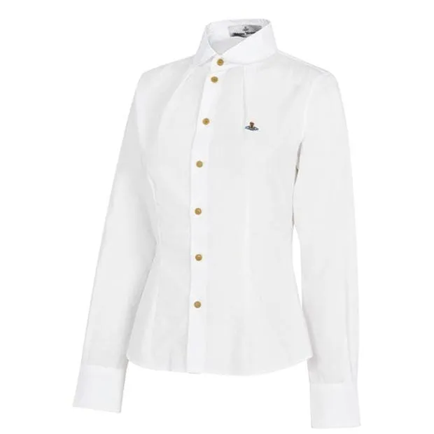 Vivienne Westwood  |Casual Style Long Sleeves Plain Cotton Logo Shirts & Blouses