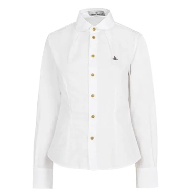 Vivienne Westwood  |Casual Style Long Sleeves Plain Cotton Logo Shirts & Blouses