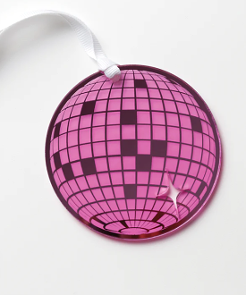 Wine Bottle Tag - Disco Fever/Pink