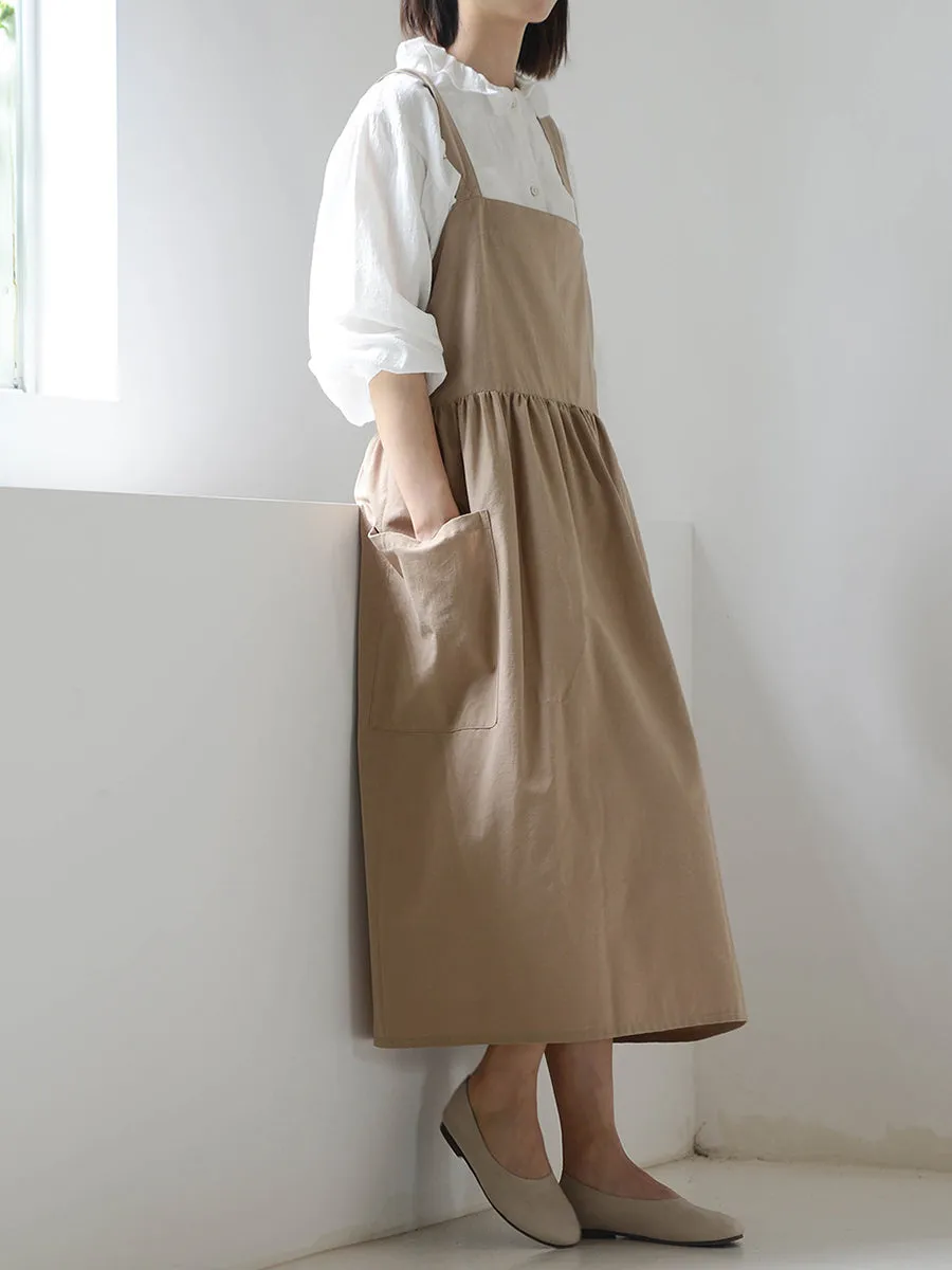 Women Casual Solid Waterproof Cotton Apron SC1013