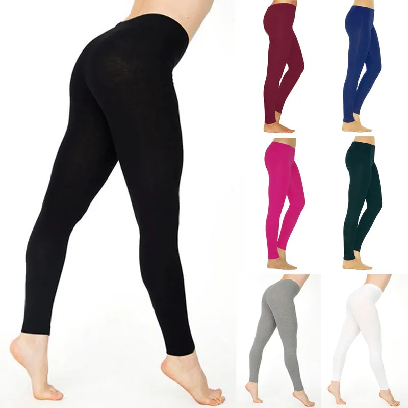 Women's Cotton High Waist Fitness Leggings