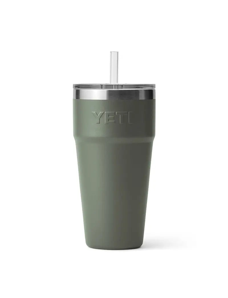 Yeti Rambler 26oz Straw Cup Camp Green