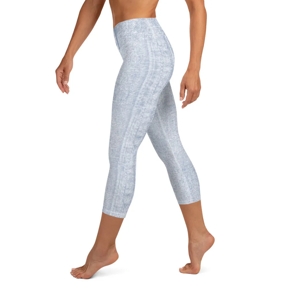 Yoga Capri Leggings Denim Blue