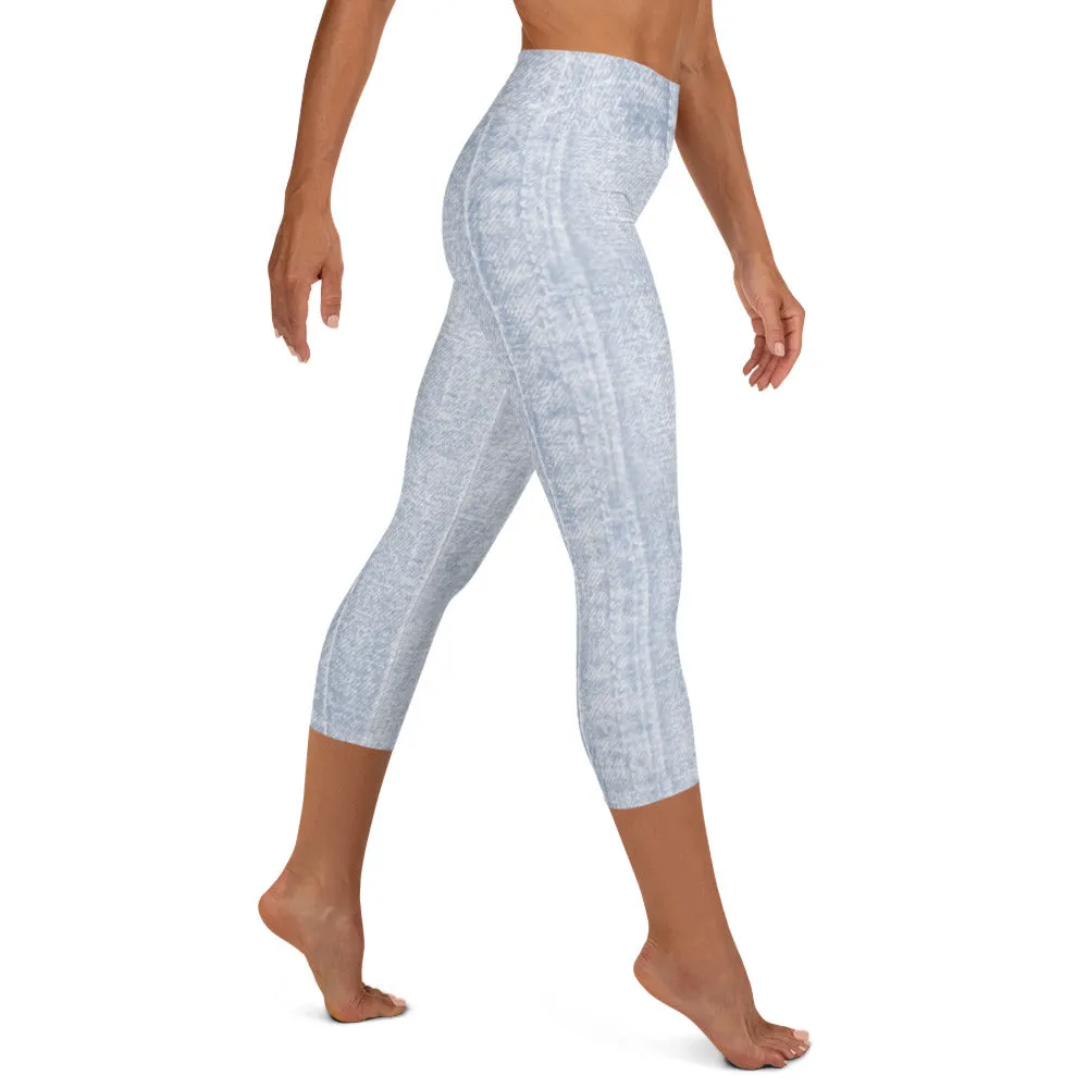 Yoga Capri Leggings Denim Blue