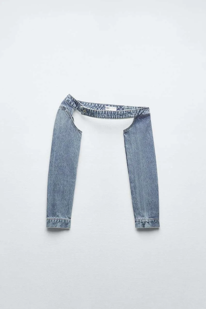 ZARA  |DENIM ARM WARMERS