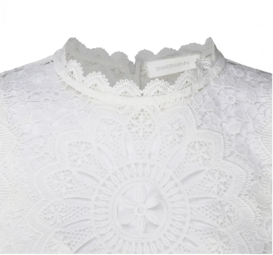 Zimmermann  |Casual Style Long Sleeves Plain Cotton Party Style Lace