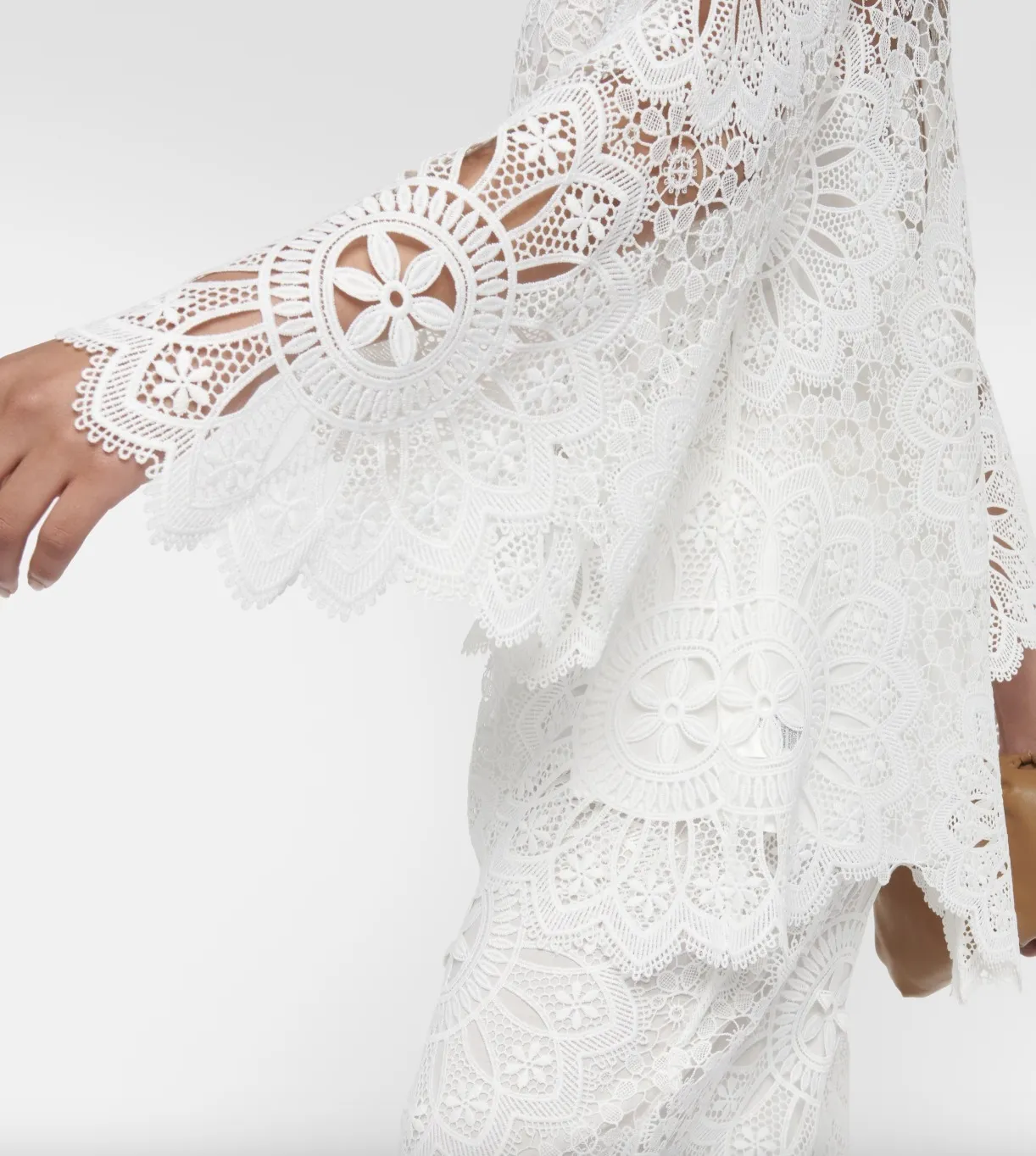 Zimmermann  |Casual Style Long Sleeves Plain Cotton Party Style Lace